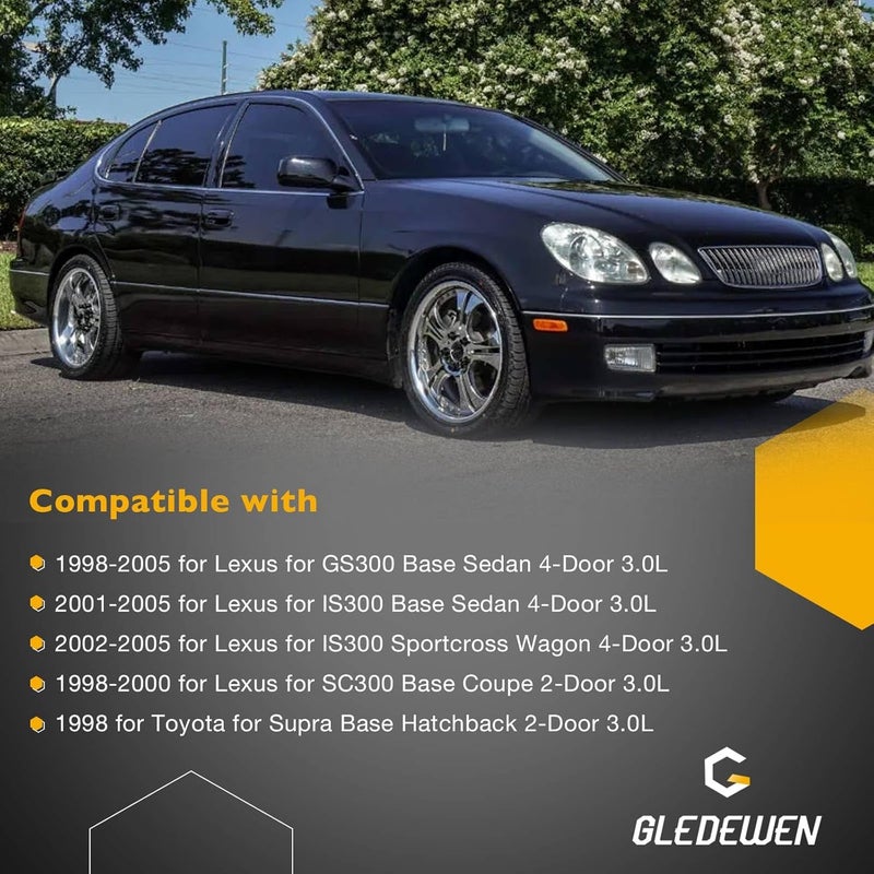 Gledewen Fuel Injectors Set of 6 23250-46090 Compatible with 1998-2005 Lexus GS300, 2001-2005 Lexus lS300, 1998-2000 Lexus SC300 3.0L, Fuel injectors for 1998 Toyota Supra 2 Holes - Image 2